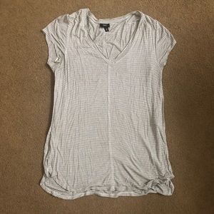 Dark blue/white striped shirt